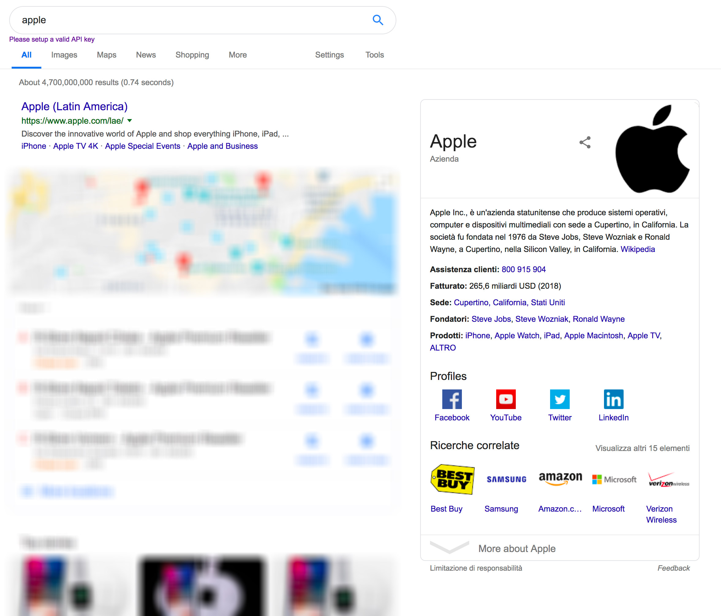 knowledge graph di Apple