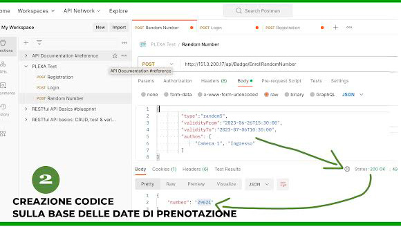Creazione codice di accesso temporaneo